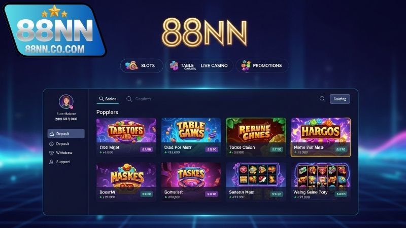 88NN – Nhà cái cá cược toàn diện với công nghệ vượt trội 10 Trò chơi đa dạng tại 88NN